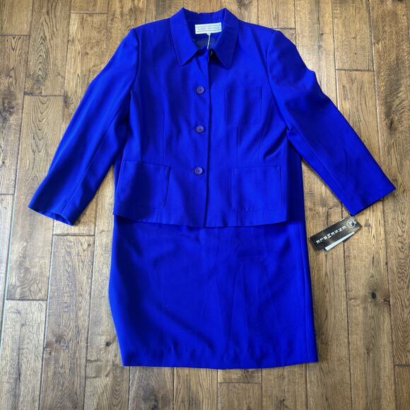 Loryn Hunter Jackets & Blazers - VTG Loryn Hunter Womens 3 Piece Pants and Skirt Suit Set Size 16 Purple NWT